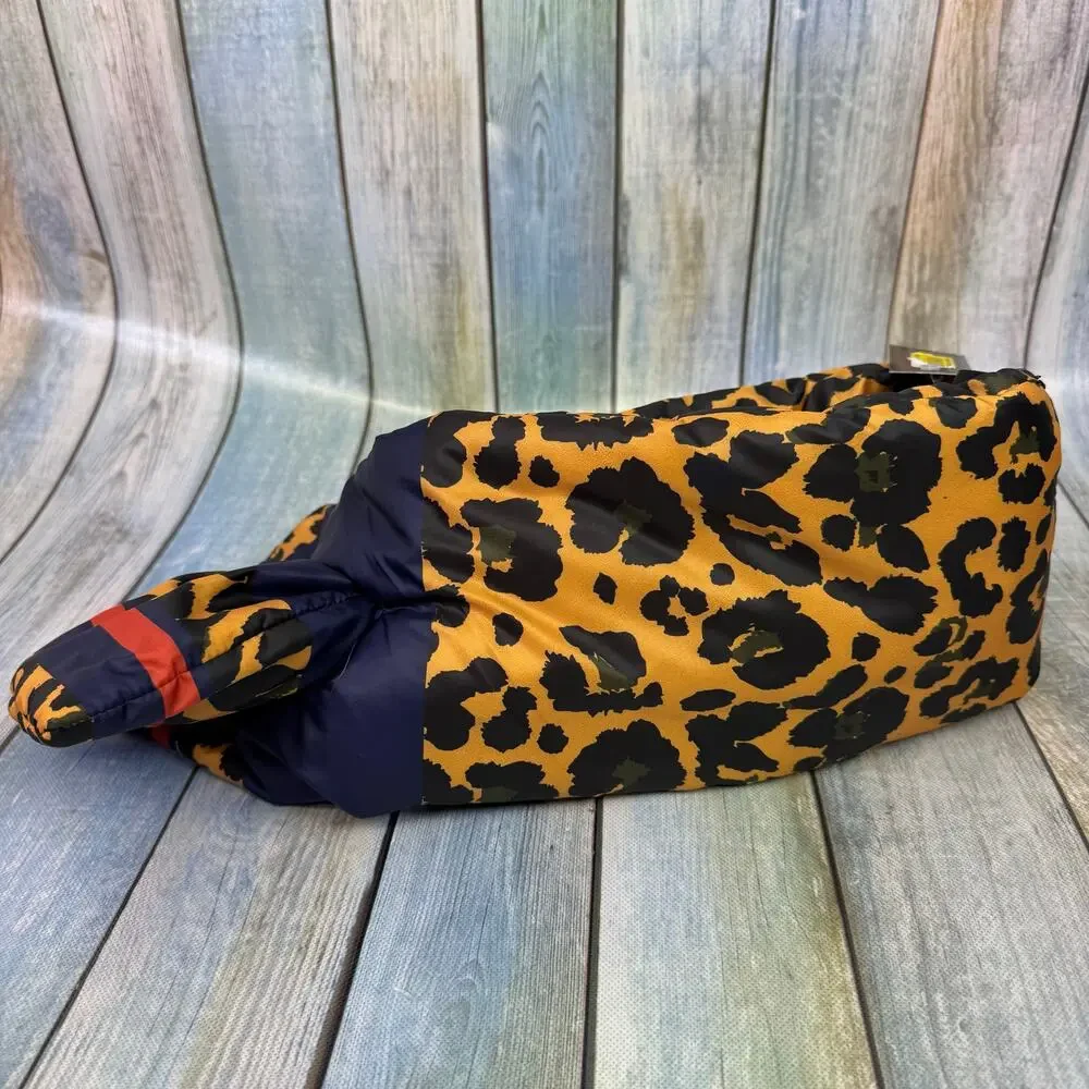 Cara New York Animal Print Scarf NEW Blue Red Stripe Cheetah Puffer Neck Wrap